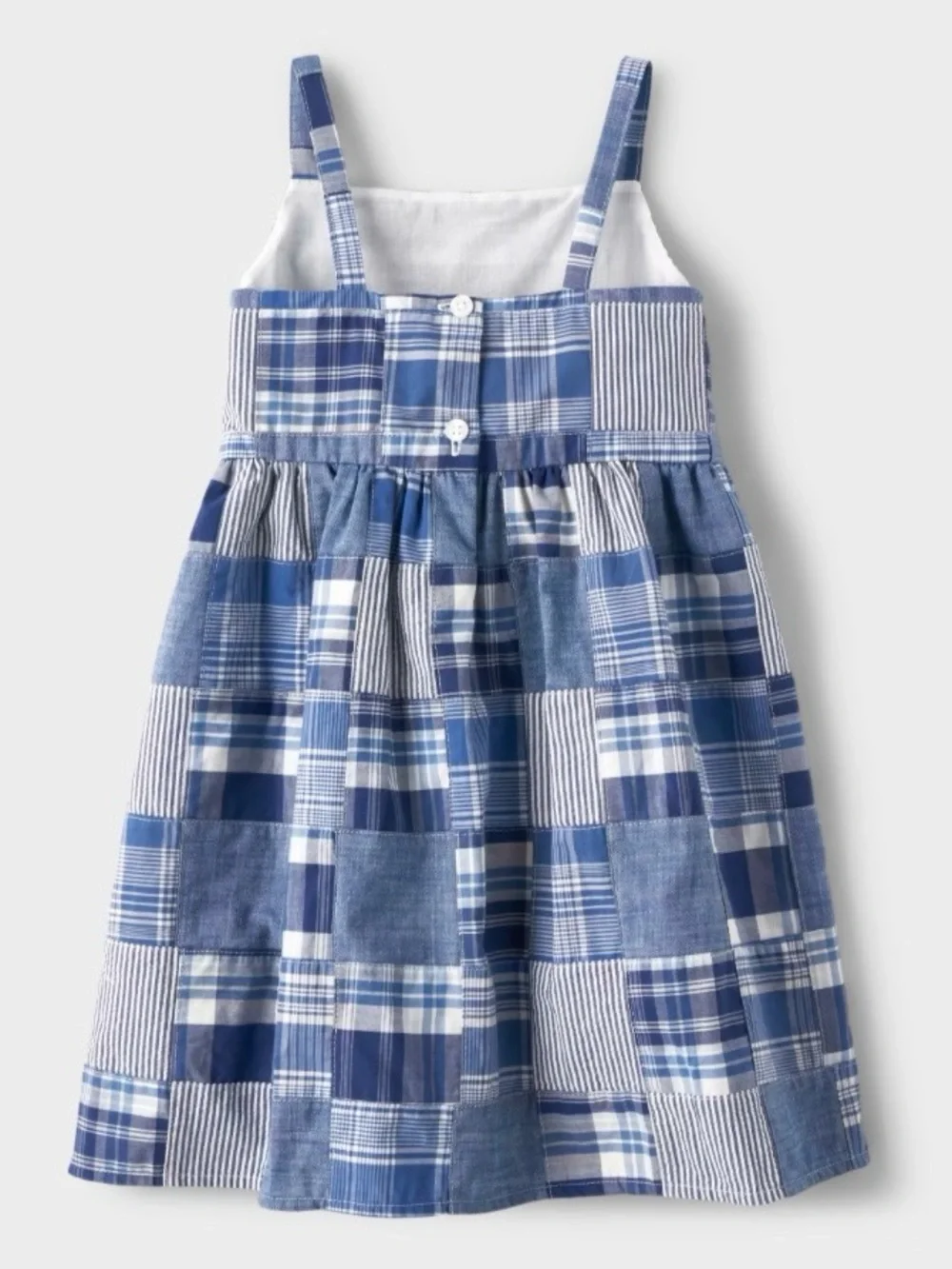 Gymboree Girls Sandy Shores Blue Patchwork Madras Sundress Size 5T